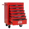 Rolling Metal Tool Chest With 6 Drawers, 20" Steel Storage Cabinet With Ball Bearing Slides - Red / Black - Image 11