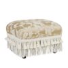 Fiona - Accent Footstool Ottoman - Champagne Beige Floral - Image 9