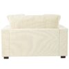 Oversized Chaise, Lounge Chair Classic Design, Soft Fabric, Durable Frame With Solid Wood Legs - Beige - Image 9