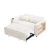 Pull Out Sofa Bed Convertible Couch Loveseat Sofa Modern Sleeper Sofa With Adjustable Backrest For Living Room - Beige - Image 21
