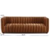 April - Mid-Century Modern Luxury Tight Back Leather Couch - Brown / Cognac / Rustic - Image 9