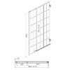 Pivot - Frameless Shower Door With Pattern Glass, Open Entry Design - Matte Black - Image 8