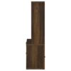 Multifunctional Bookcase With 3 Open Shelves And Locking Drawers, USB Charging - Brown / Pine Wood - Image 5