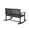 Baxter - Rocking Loveseat - Dark Gray - Image 8