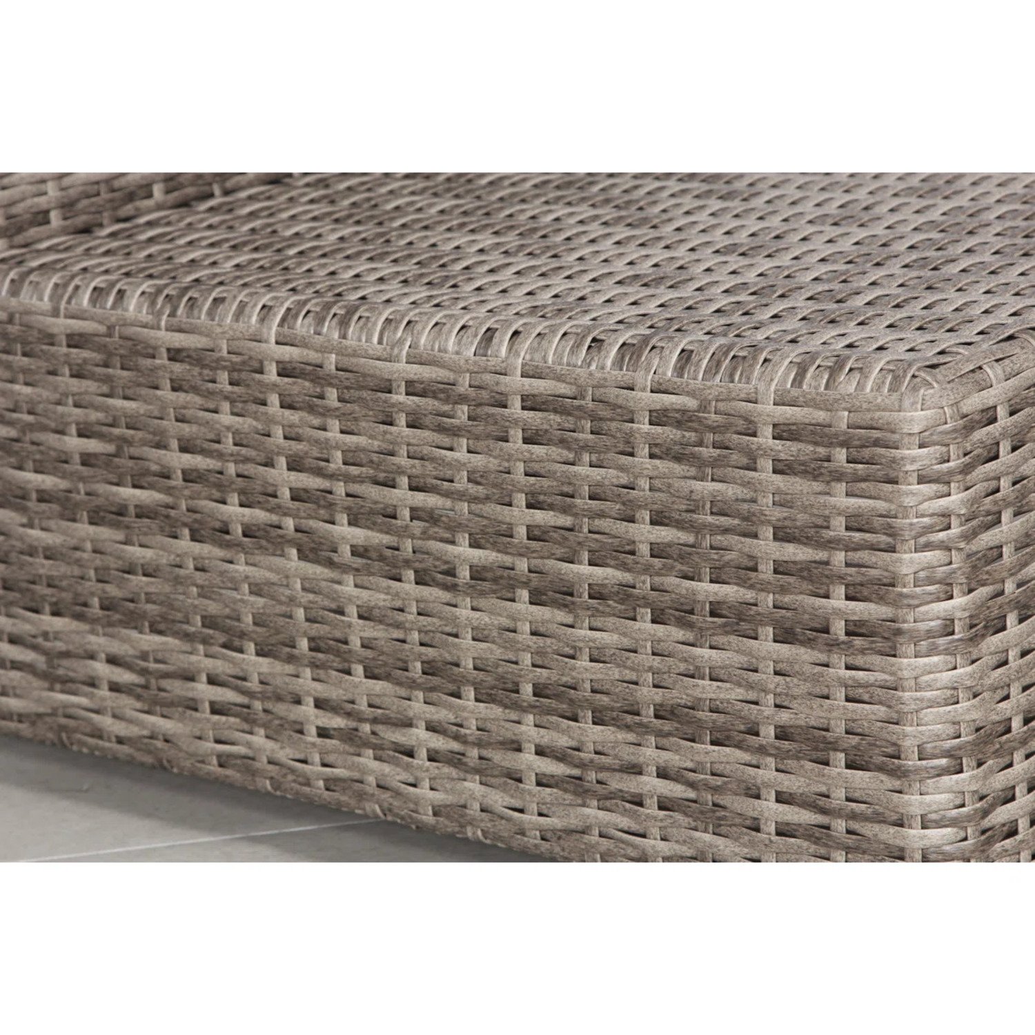 Patio Seating Set With Cushions, Handwoven With Rust Proof Frame - Gray Mix - Image 6