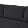 Oversized Sectional Sofa U Shaped Sofa With Chaise Lounge And 3 Soft Throw Pillows Corduroy Fabric - Black - Image 13