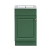 18" Bathroom Vanity With Sink, & Ceramic Cabinet With Adjustable Shelf - Green - Image 15