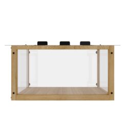 Transparent Acrylic Window Cat Perch Catio Cat Window Box - Natural Wood / Transparent