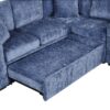 L Shaped Convertible Sofa Bed With Pull Out Bed, Cup Holders, And Storage Space - Blue - Image 27