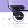 Expandable 3 Piece Luggage Sets Pc Lightweight & Durable Suitcase With Two Hooks, Spinner Wheels, Tsa Lock, (21/25/29) - Purple - Image 9