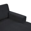 Oversized Sectional Sofa U Shaped Sofa With Chaise Lounge And 3 Soft Throw Pillows Corduroy Fabric - Black - Image 16
