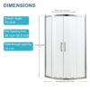 36" X 75" Framed Shower Door With Clear Tempered Glass - Chrome - Image 3