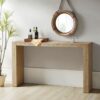 Modern Solid Wood Console Table With Distressed - Reclaimed Wheat - Image 2