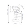 Amery - Adjustable Swivel Bar Stool - Charcoal Gray - Image 2