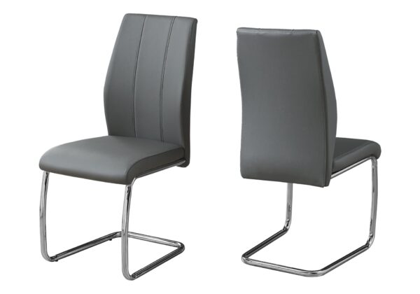 Dining Chair, Side Upholstered, Contemporary & Modern (Set of 2) - Gray