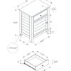 Accent Nightstand, Storage Drawer, Transitional - Gray Wash - Image 4