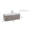 Shelton - Upholstered Flip Top Storage Bench - Ivory / Light Gray / Camel Oak - Image 3