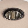 Modern Madras Ottoman With Ice Bucket Rattan, Iron, Waterproof Fabric - Brown - Image 10