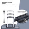 Expandable 3 Piece Luggage Sets Pc Lightweight & Durable Suitcase With Two Hooks, Spinner Wheels, Tsa Lock, (21/25/29) - Gray - Image 8