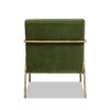 Aerin - Hammered Brass Upholstered Accent Arm Chair - Olive Green - Image 4