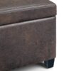 Avalon - Storage Ottoman Bench - Distressed Brown - Image 4