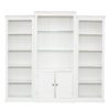 Retro Style 3 Piece Bookcase Display Cabinet With Adjustable LED Lighting, Tempered Glass Shelves - White - Image 7