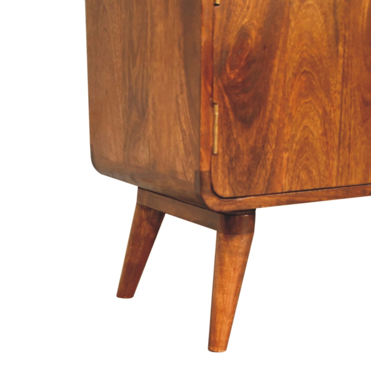 Curved Nordic Charm Cabinet - Brown - Image 8