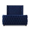 Brooklyn - Queen Tufted Panel Bed Headboard And Footboard Set - Navy Blue - Image 4