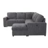 Melody - Sectional Sofa With Pullout Bed Feature - Gray - Image 4