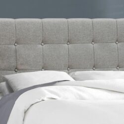 Full Size Bed, Upholstered, Transitional Stylish - Gray