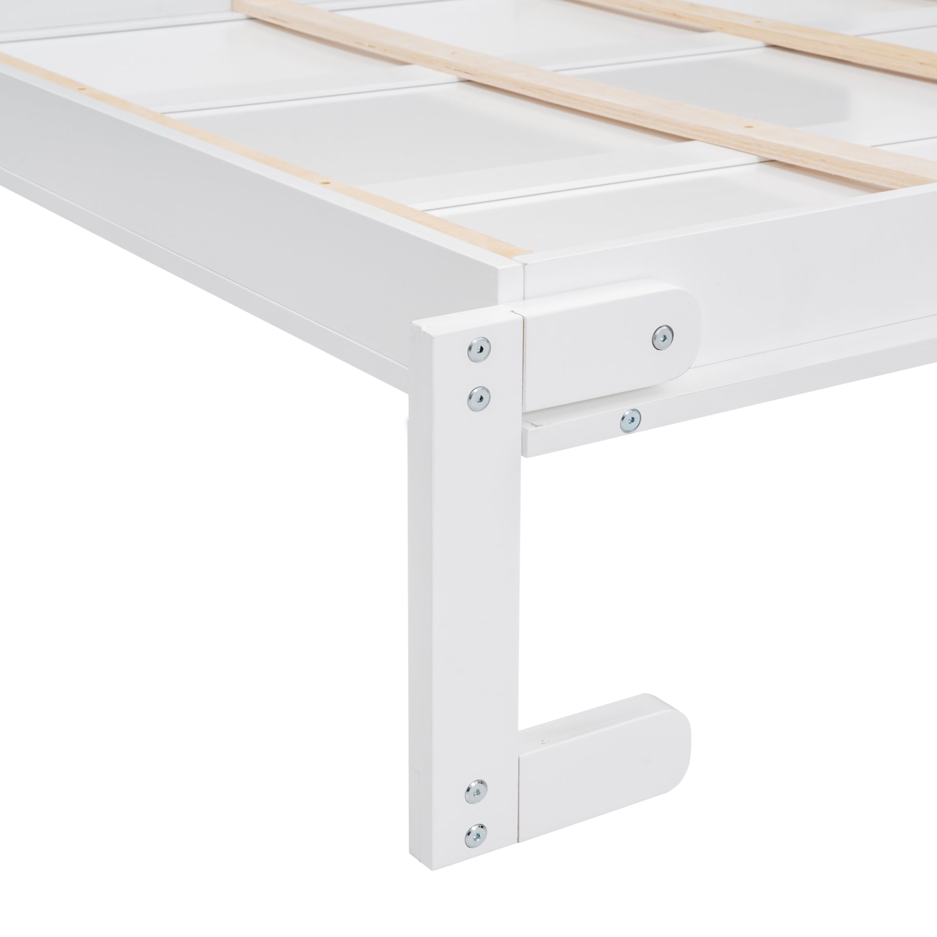 Queen Size Murphy Wall Bed With Shelves, Space Saving - White - Image 12