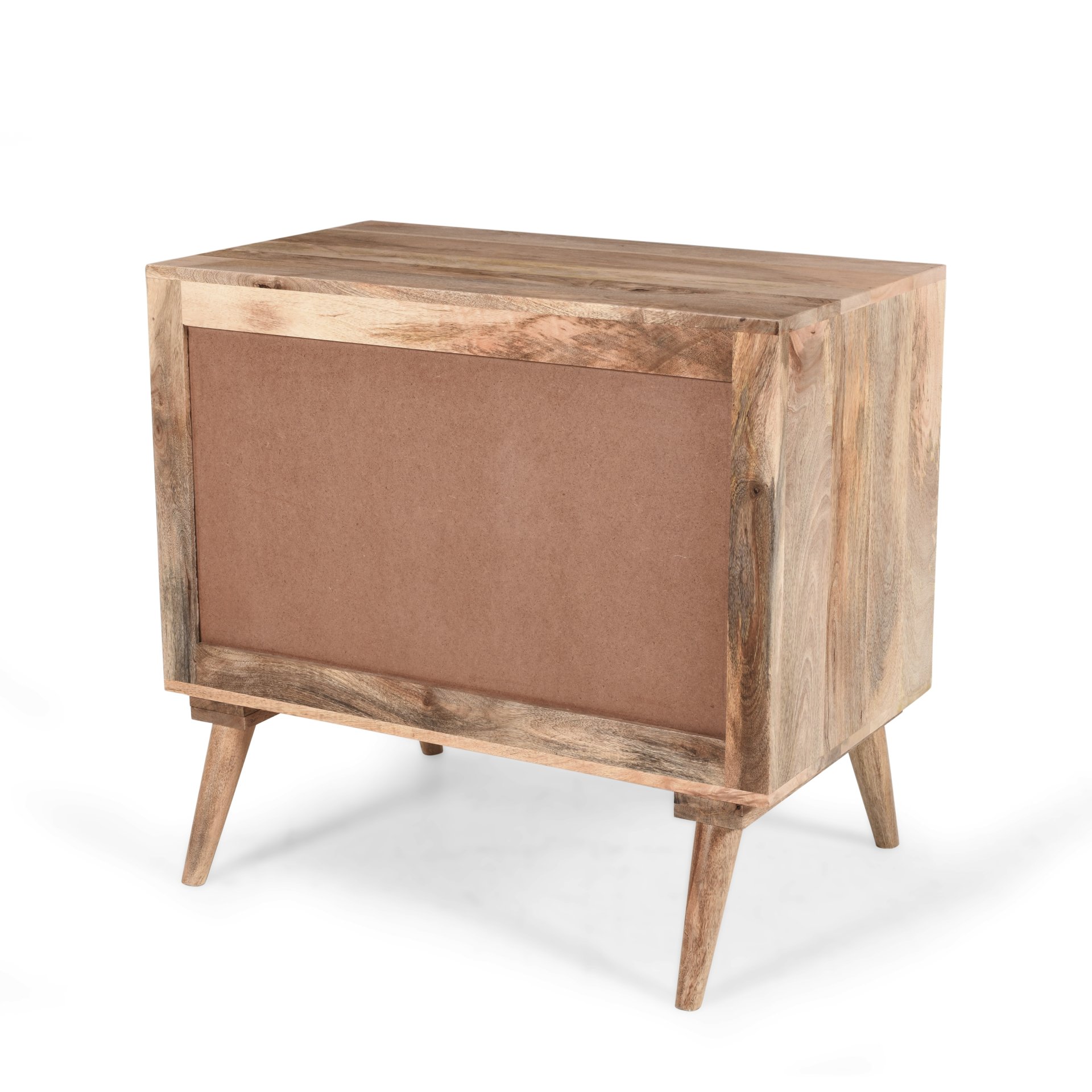 Stylish Style 2 Drawer 2 Door Cabinet, Mango Wood - Natural - Image 9