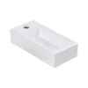 Rectangle Wall Mount Bathroom Sink With Single Faucet Hole, Stain Resistant - White - Image 8