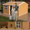 Heavy Duty Storage Shed With Windows, Lockable Door & Ventilation - Brown - Image 10