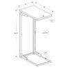 Accent Table, C - Shaped, Convenient Design - White - Image 11