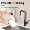 Professional Kitchen Faucet With 3 Function 360 Sprayer And 1 Touch Switching - Matte Black - Image 5