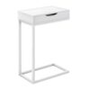 Accent Table, C - Shaped Contemporary Convenient Design - White - Image 8