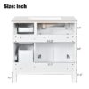 Bathroom Vanity With Sink, Soft Close Doors, And Storage Drawers, 36" - White - Image 11