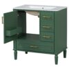 30" Bathroom Vanity Set With Soft Close Doors And Handles - Green - Image 12