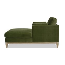 Knox - Modern Farmhouse Chaise Lounge Chair - Olive Green