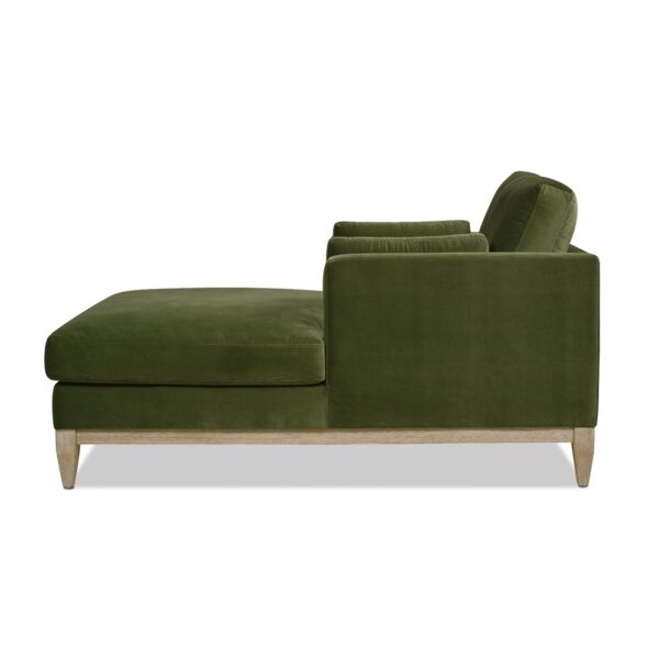 Knox - Modern Farmhouse Chaise Lounge Chair - Olive Green
