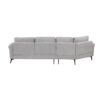 Upholstered 3 Seater Sofa With Curved Design And 2 Printed Pillows Chenille - Gray - Image 15