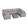4 Person Patio Seating Set With Cushions, All Weather - Gray - Image 4