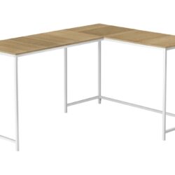 Computer Desk, Home Office, Corner, L Shape, Laptop, Contemporary & Modern - Natural