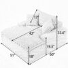 Harbor - Comfortable Luxury Sofa Turtle Fleece Fabric - Pink - Image 3