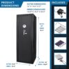 9.33 Cubic Ft Tall Biometric Rifle Safe - Black - Image 3