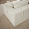 Modern Chenille Upholstered Sectional Sofa Couch Set, Modular L Shaped Sectional Living Room Sofa Set With 6 Pillows, Free Combination - Beige - Image 22
