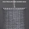 Luxury 12" Ceiling Mount Rainfall Shower System With Brass And Stainless Steel - Brushed Nickel - Image 4