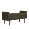 Teddy Velvet Storage Stool With Ample Storage Space Rubber Wood And Sponge - Green - Image 9