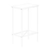 Accent Side Table, Narrow, Small, 2 Tier, Contemporary & Modern - White - Image 13